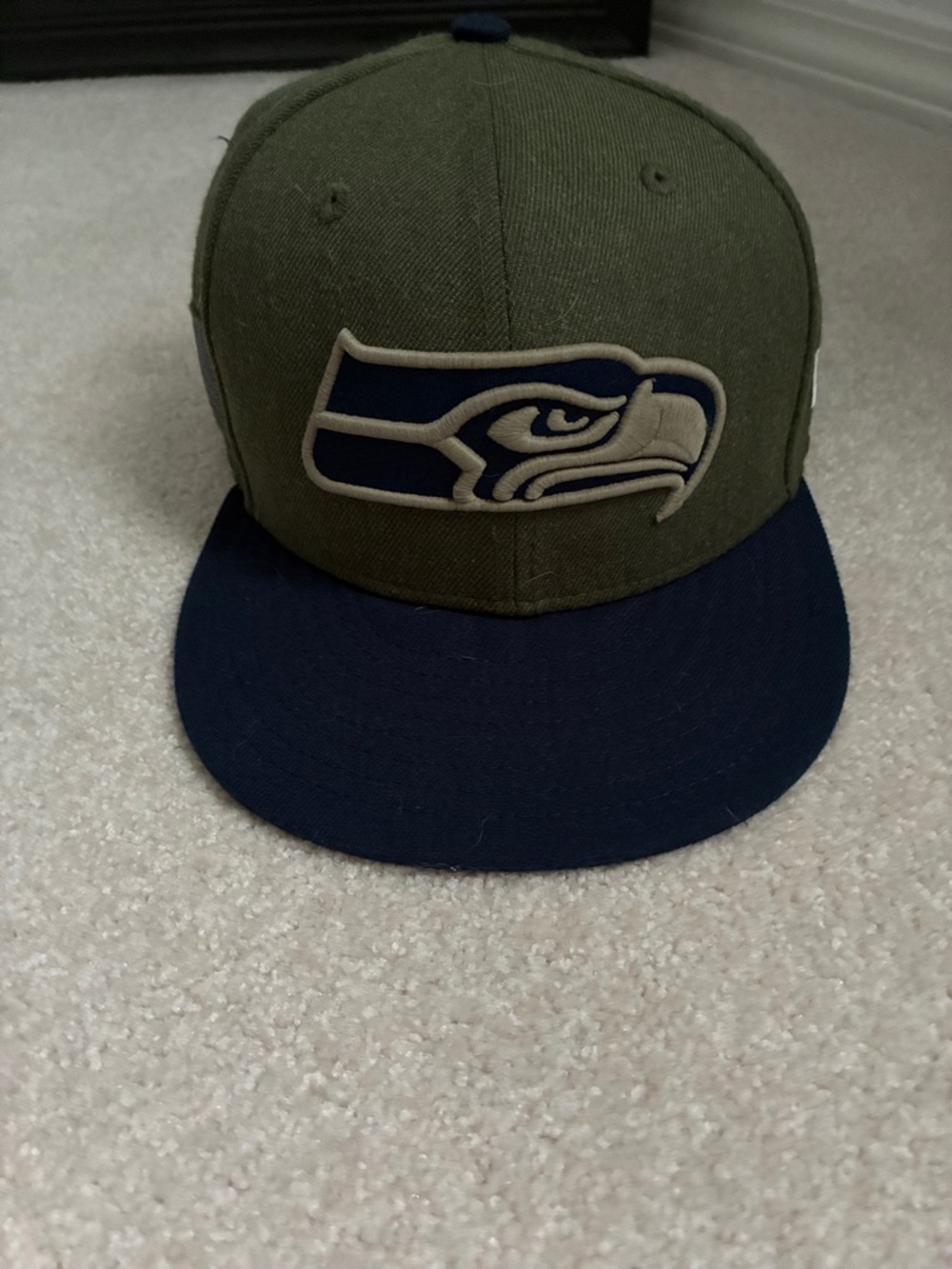 Seattle Seahawks Salute to Service Olive Green & Navy Hat
